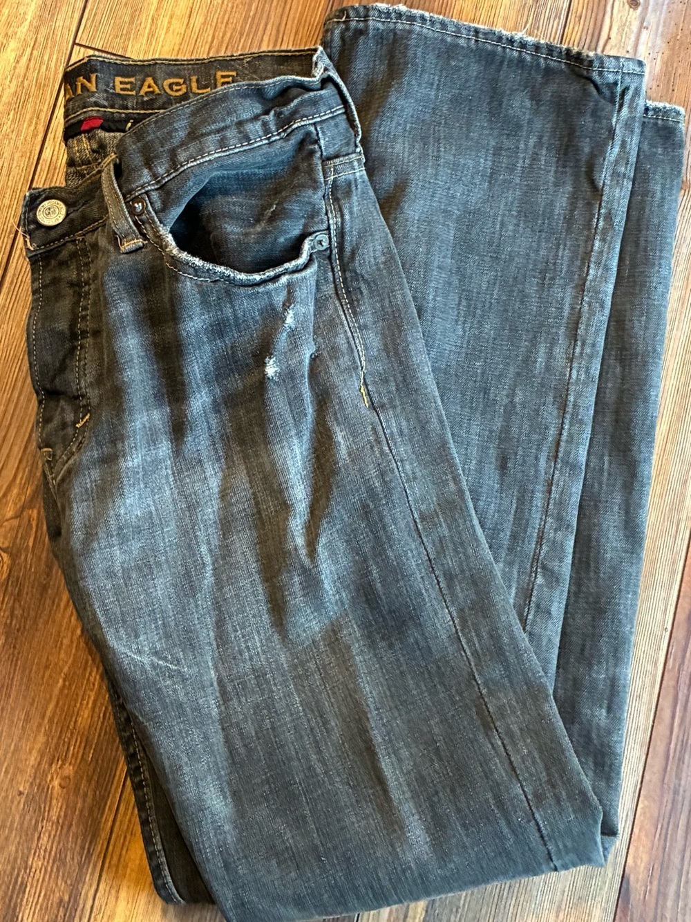 American Eagle Outfitters Men’s Dark Blue Straight Jeans - Picture 14 of 14